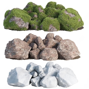 现代石头3D模型下载